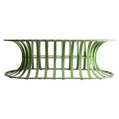 Vintage Modern Woodard Bench / Coffee Table in Lime