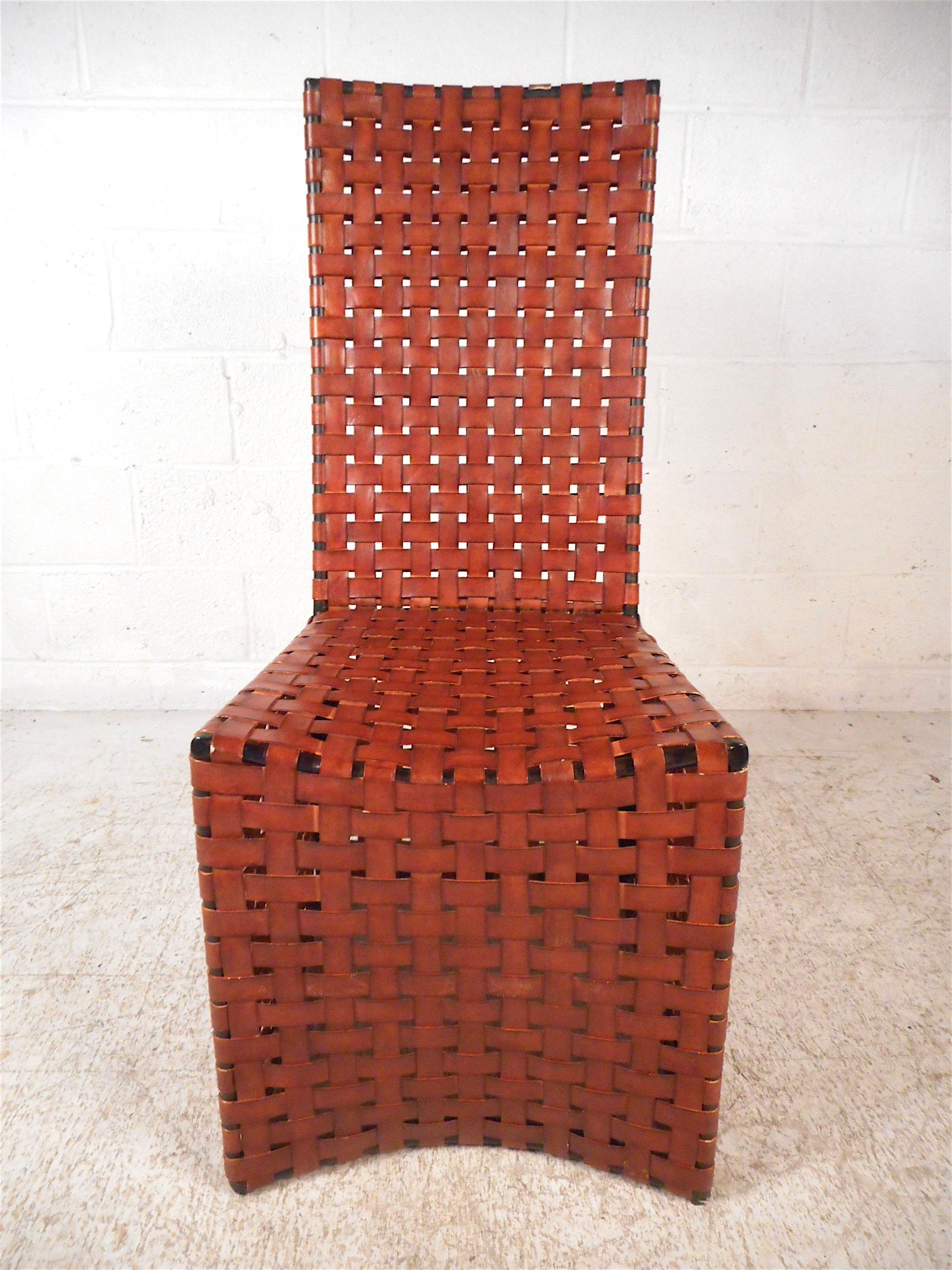 woven leather furniture