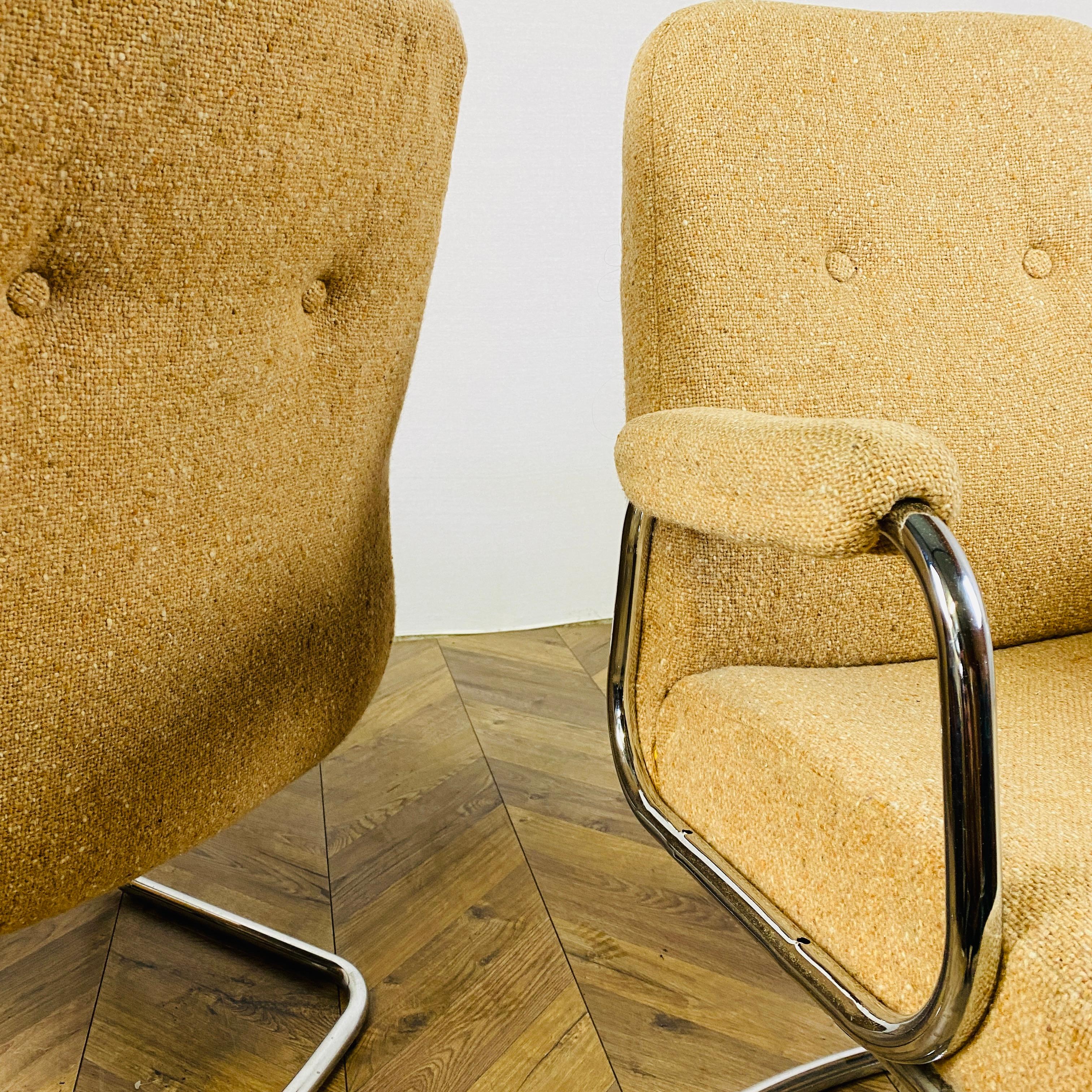 Late 20th Century Vintage Modernist Armchairs by Evertaut, Set of 2
