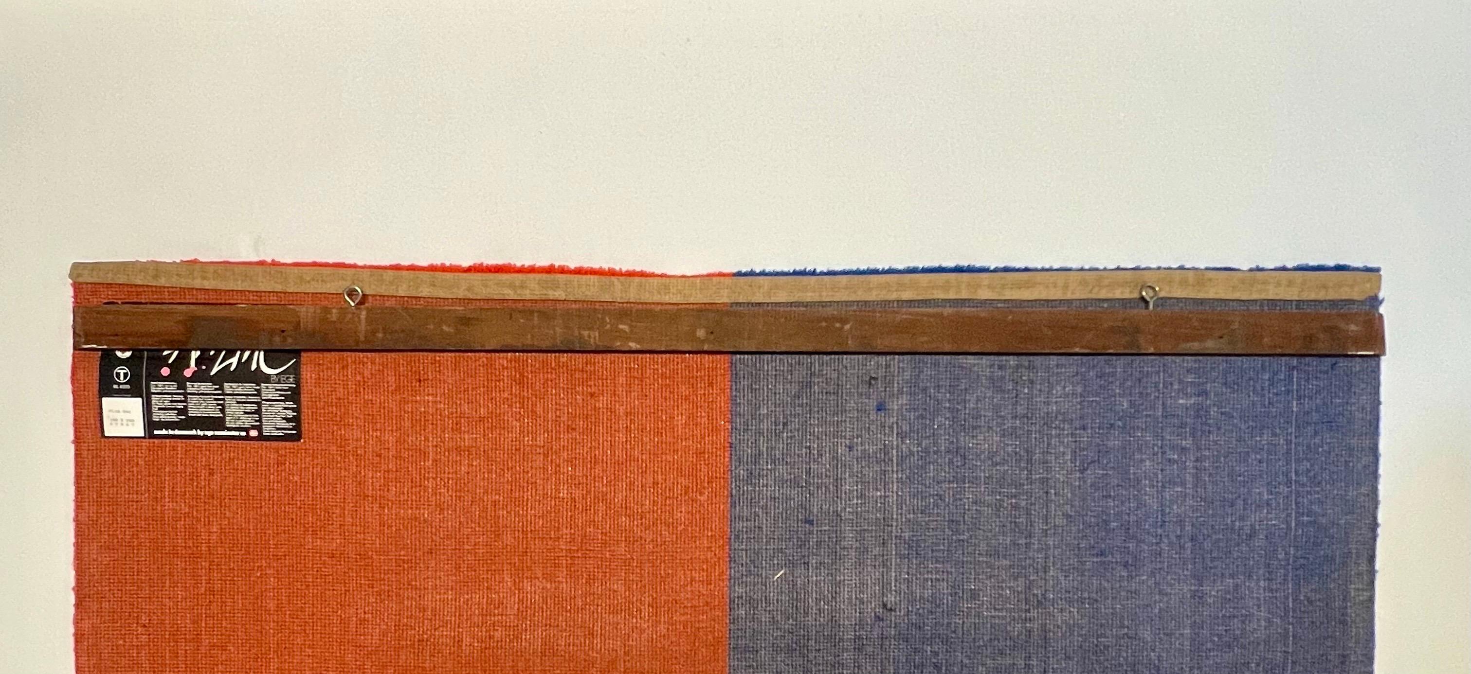 Wool Vintage Modernist Art Line Wall Rug by Ege Axminster c1960s For Sale