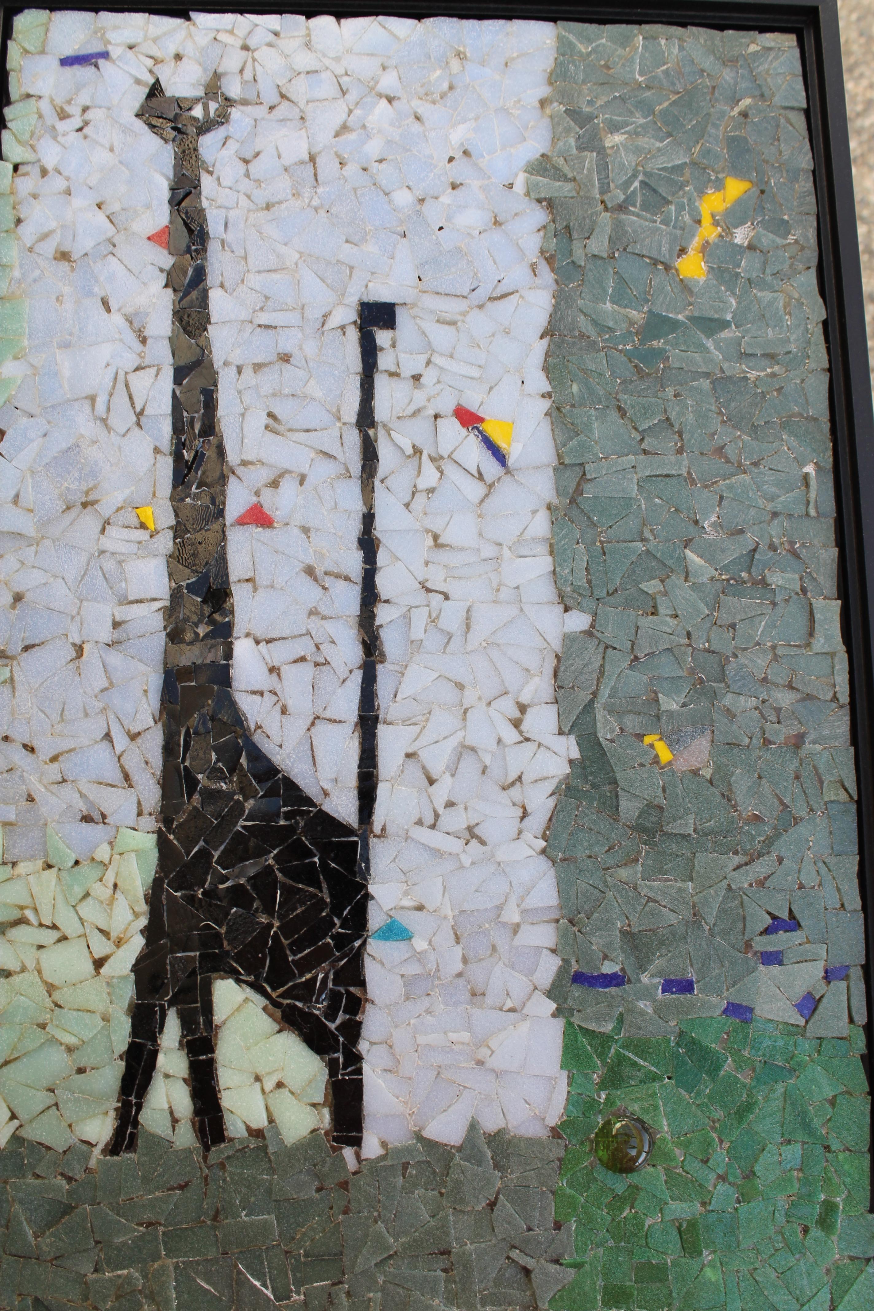 American Vintage Modernist Black Cat Mosaic