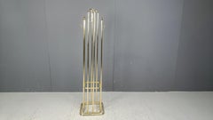 Vintage modernist brass coat stand 1970s