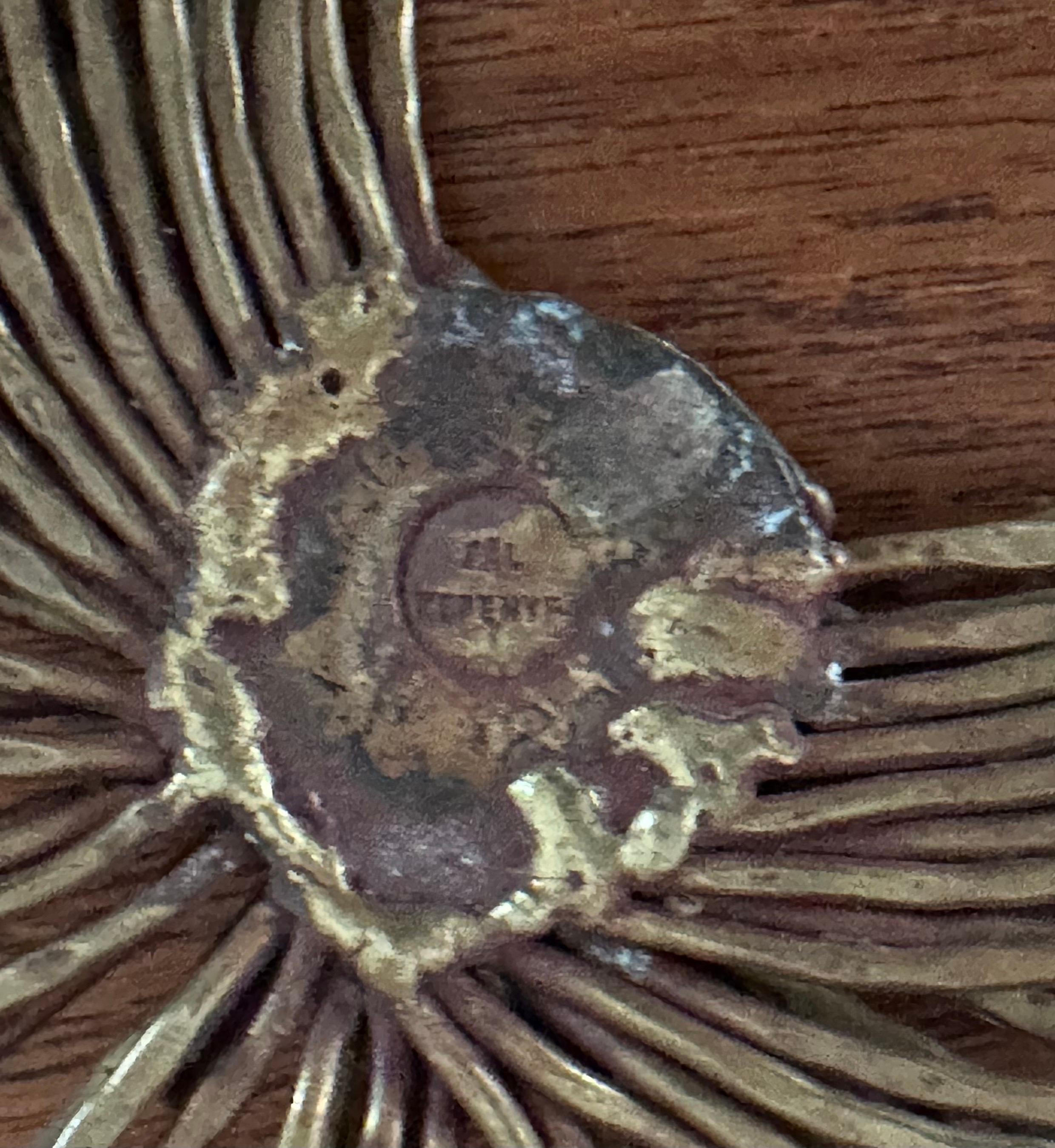 Vintage Modernist Bronze & Türkis Halskette von Pal Kepenyes im Angebot 4