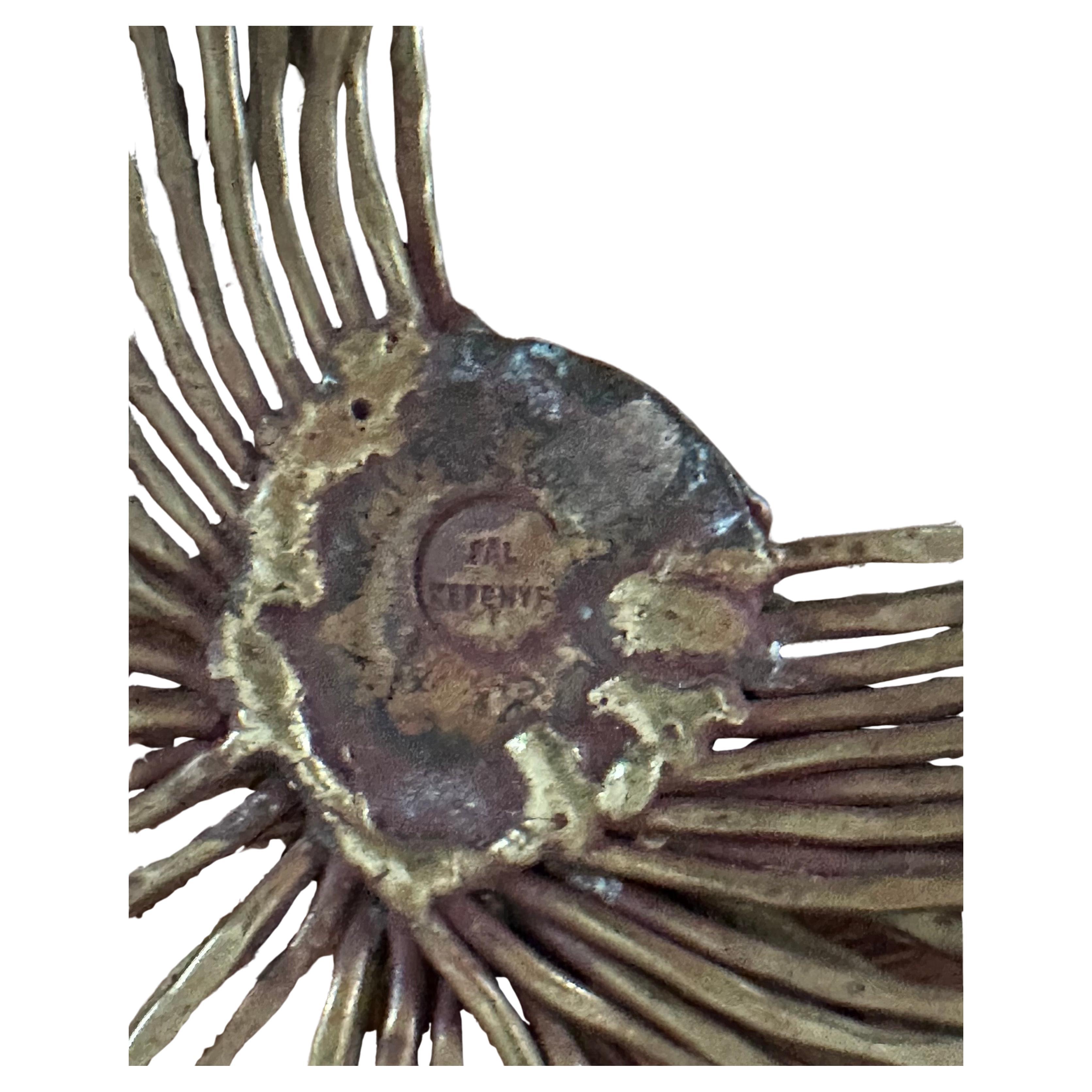 Vintage Modernist Bronze & Türkis Halskette von Pal Kepenyes (Mexikanisch) im Angebot