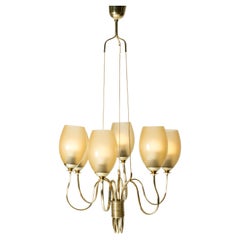 Vintage Modernist Chandelier by Paavo Tynell, Finland, Taito Oy, 1940s