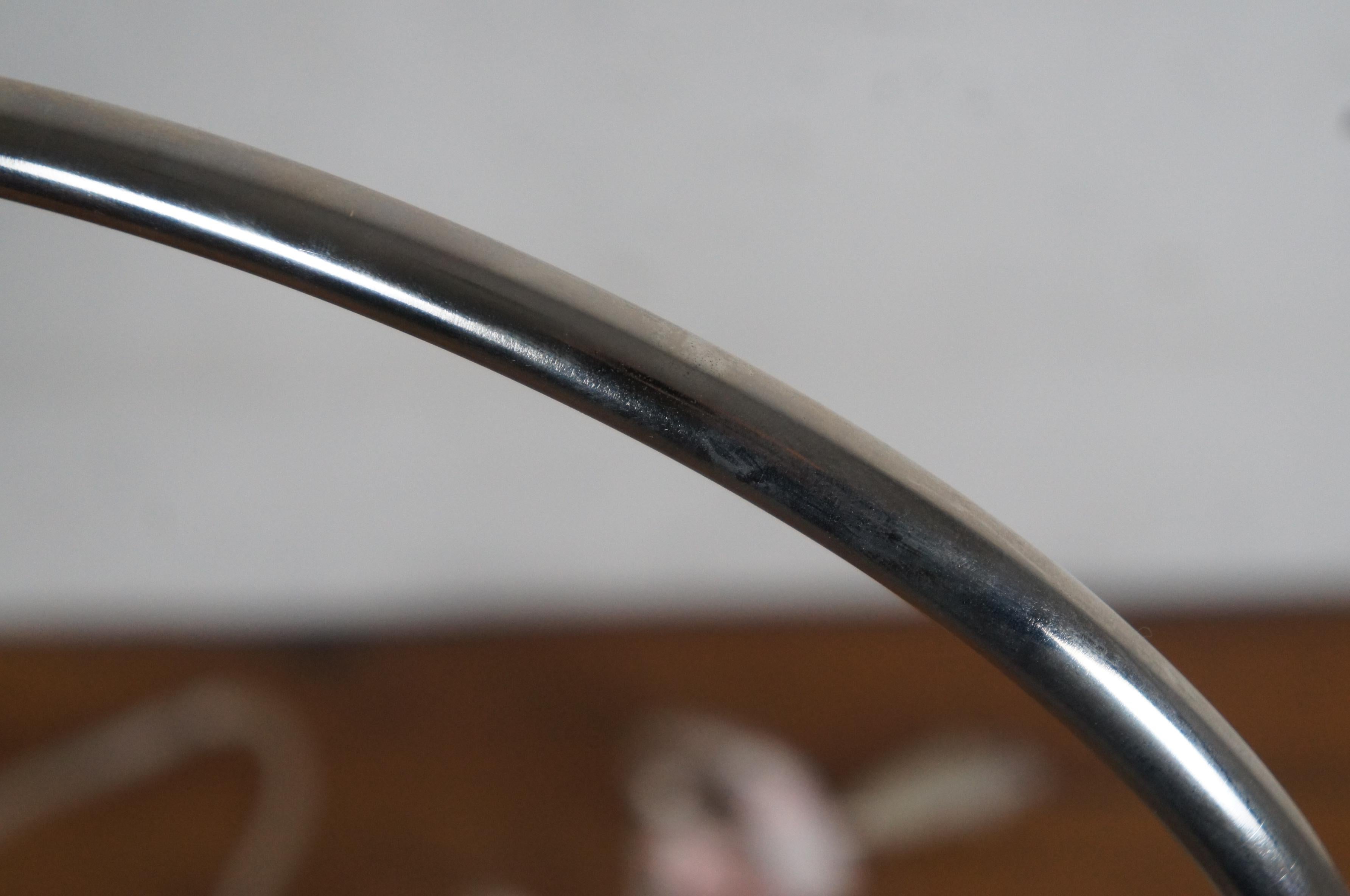 Vintage Modernist Chrome & Lucite Eyeball Desk Library Table Lamp 23