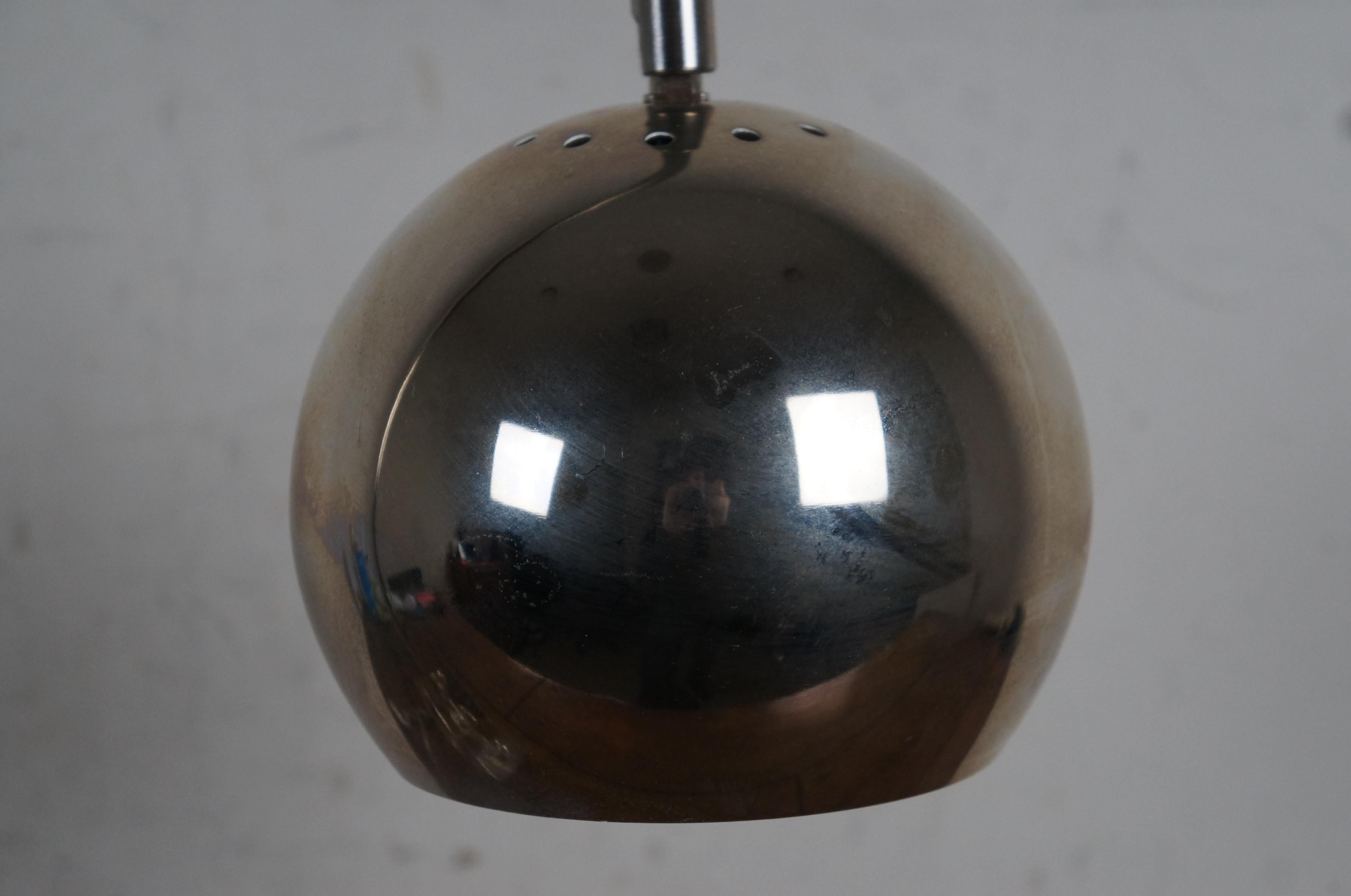 Vintage Modernist Chrome & Lucite Eyeball Desk Library Table Lamp 23