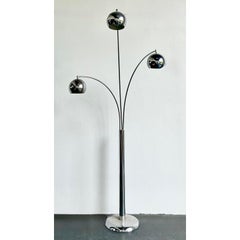 Vintage Modernist Chrome Three Eyeball Floor Lamp