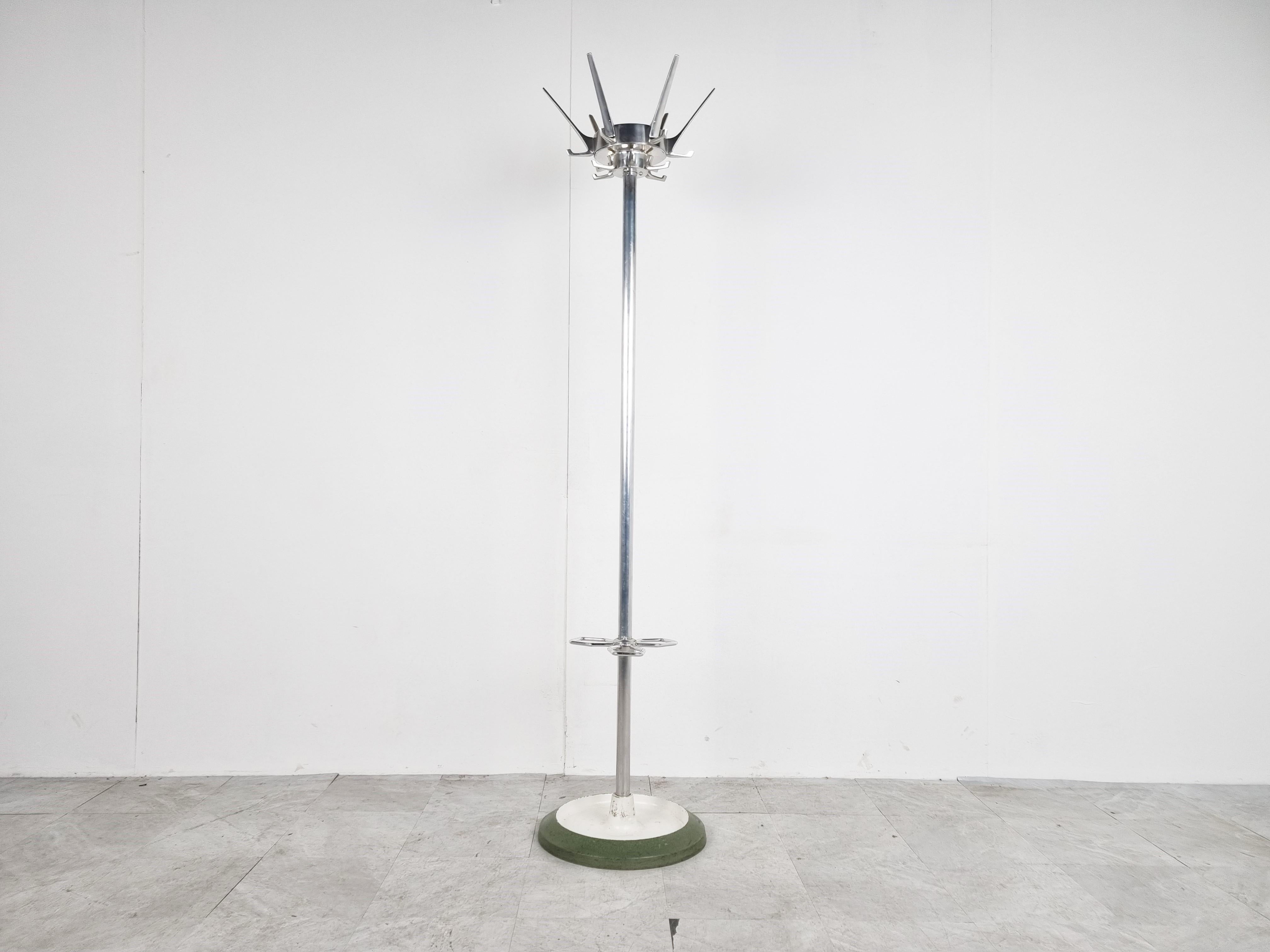 French Vintage Modernist Coat Stand by Jacques Adnet, 1950s For Sale