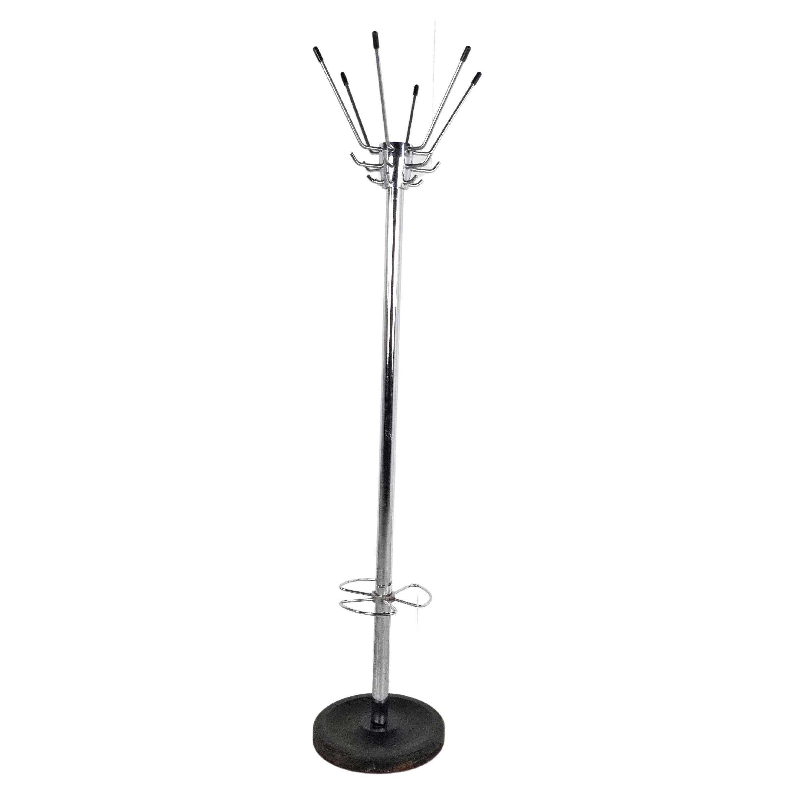 Vintage Modernist Coat Stand by Jacques Adnet, 1950s For Sale