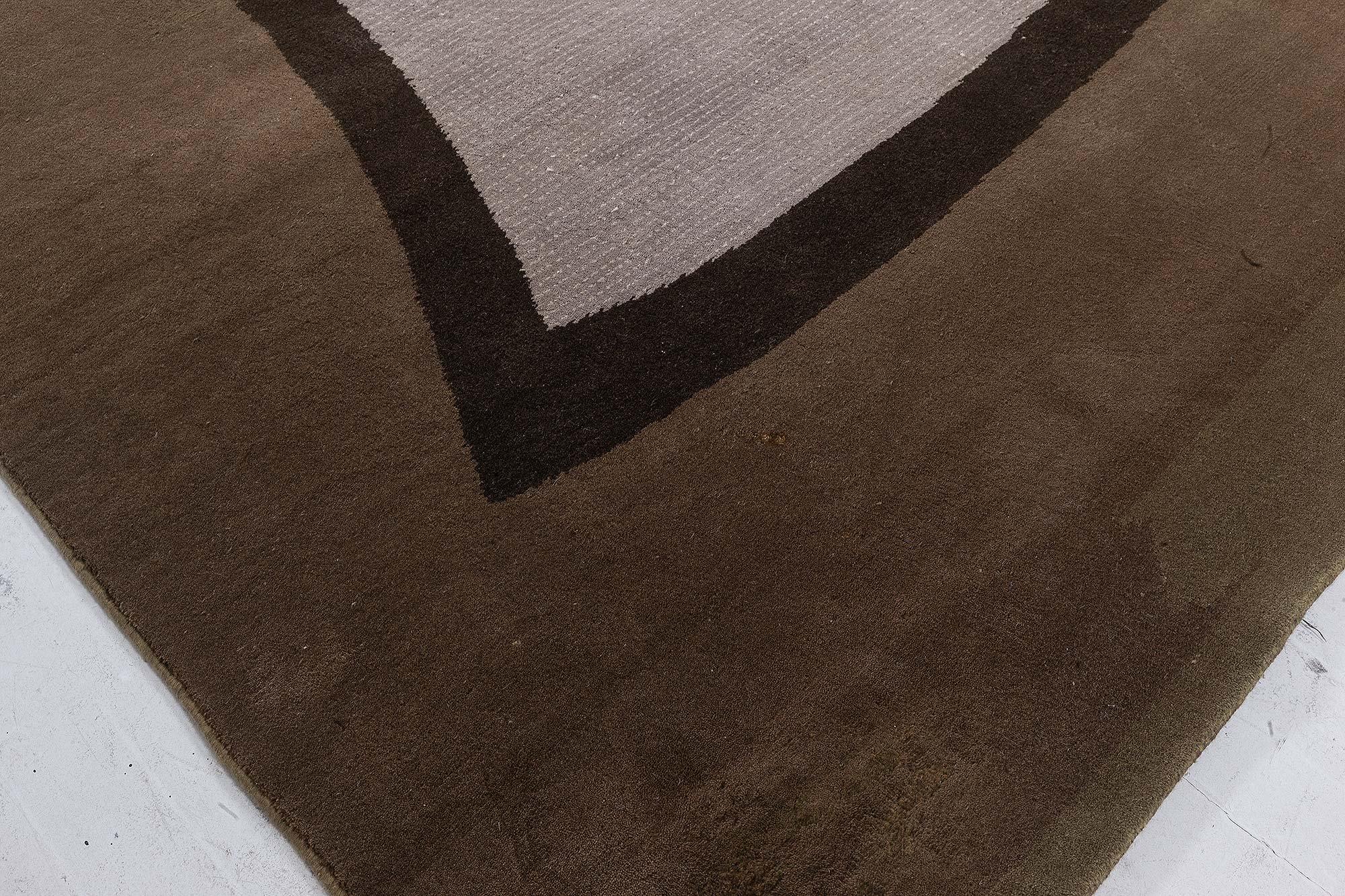 Hand-Knotted Vintage Modernist French Rug For Sale