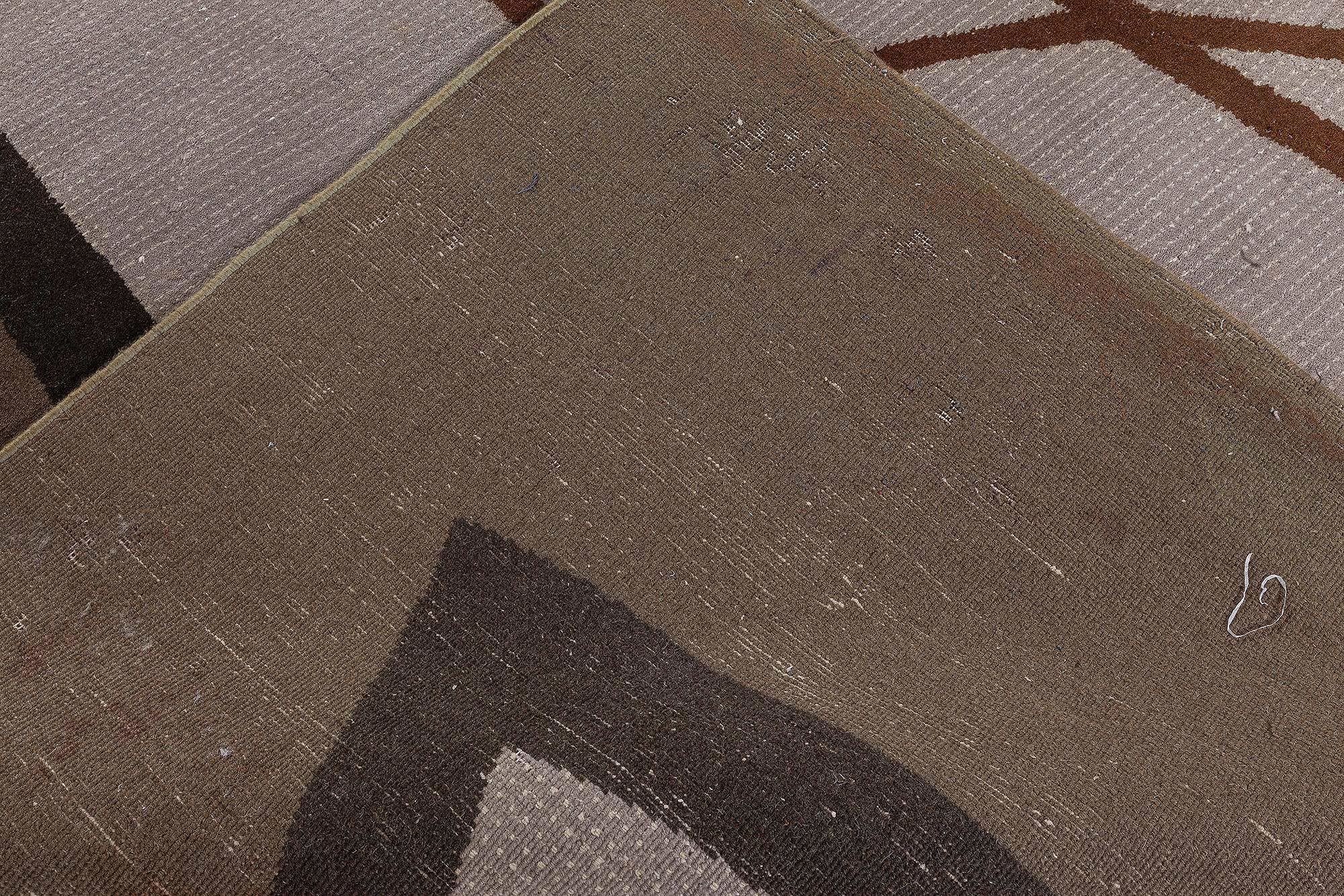 Modernistischer französischer Vintage-Teppich (Wolle) im Angebot