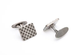 Vintage Modernist Georg Jensen Checkerboard Cufflinks