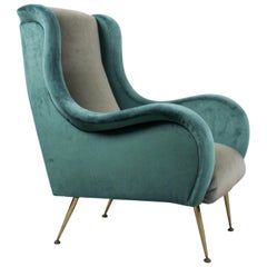 Vintage Modernist Important Armchairs, Zanuso Style, France, 1950s
