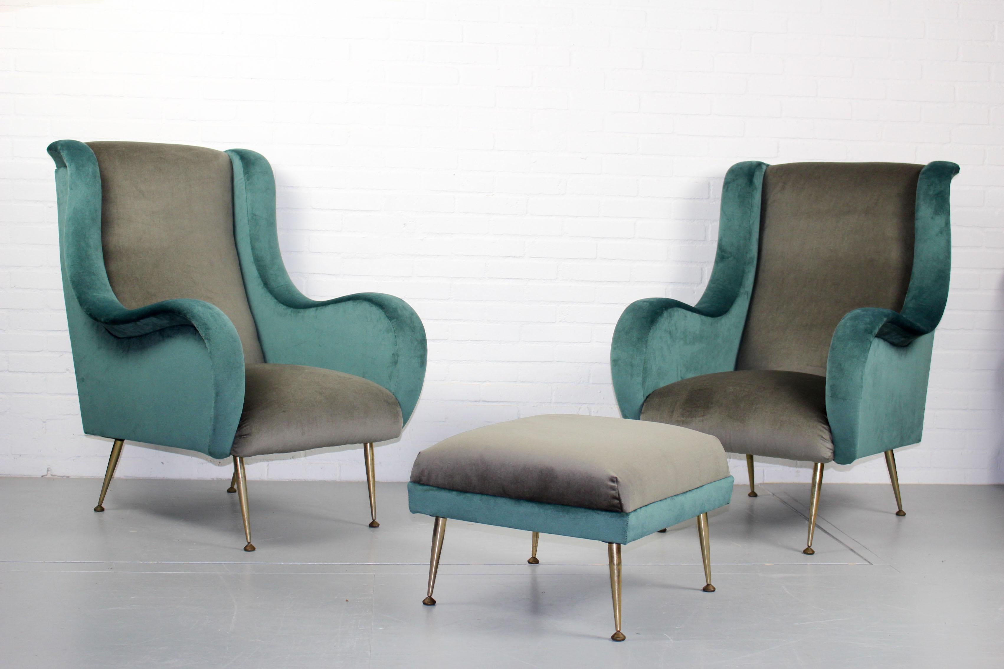 Modernistische Sessel der Jahrhundertmitte, im Zanuso-Stil, Frankreich, 1950er Jahre im Zustand „Gut“ im Angebot in Appeltern, Gelderland