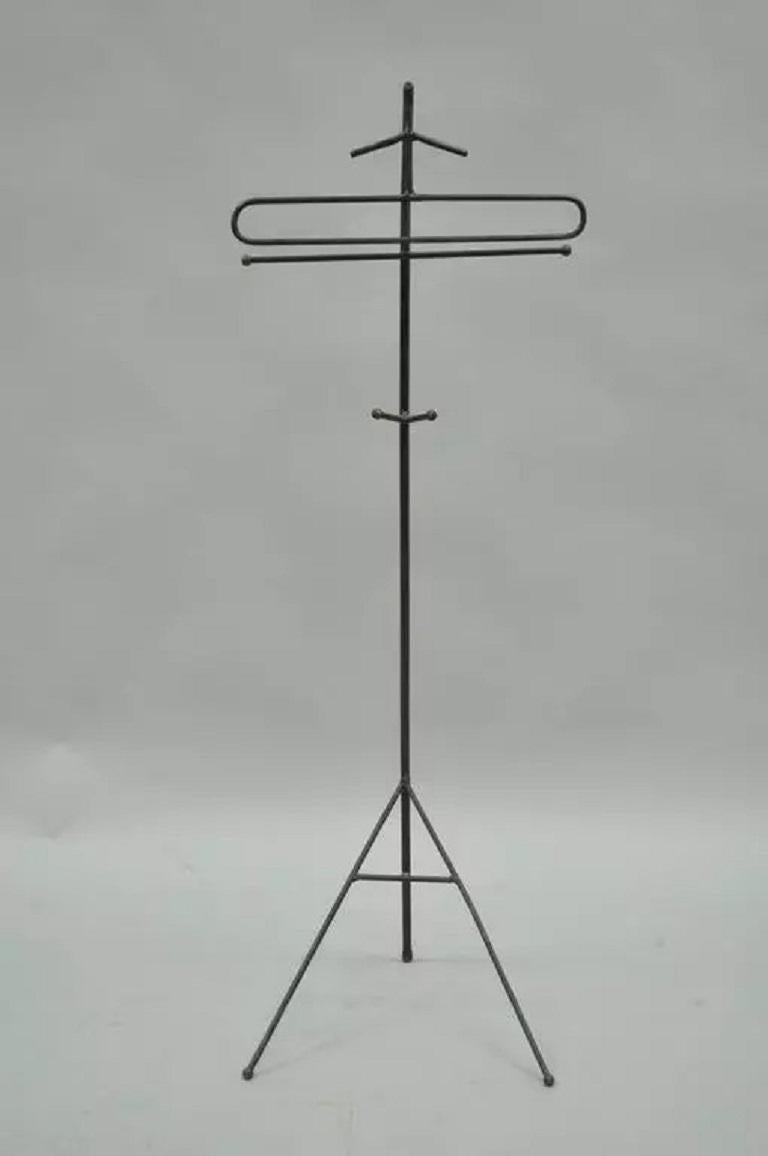 Valigetta per abiti in ferro battuto in stile Jacques Adnet, vintage e modernista in vendita 3