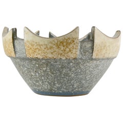 Vintage Modernist Japanese Bowl with Speckled Glaze