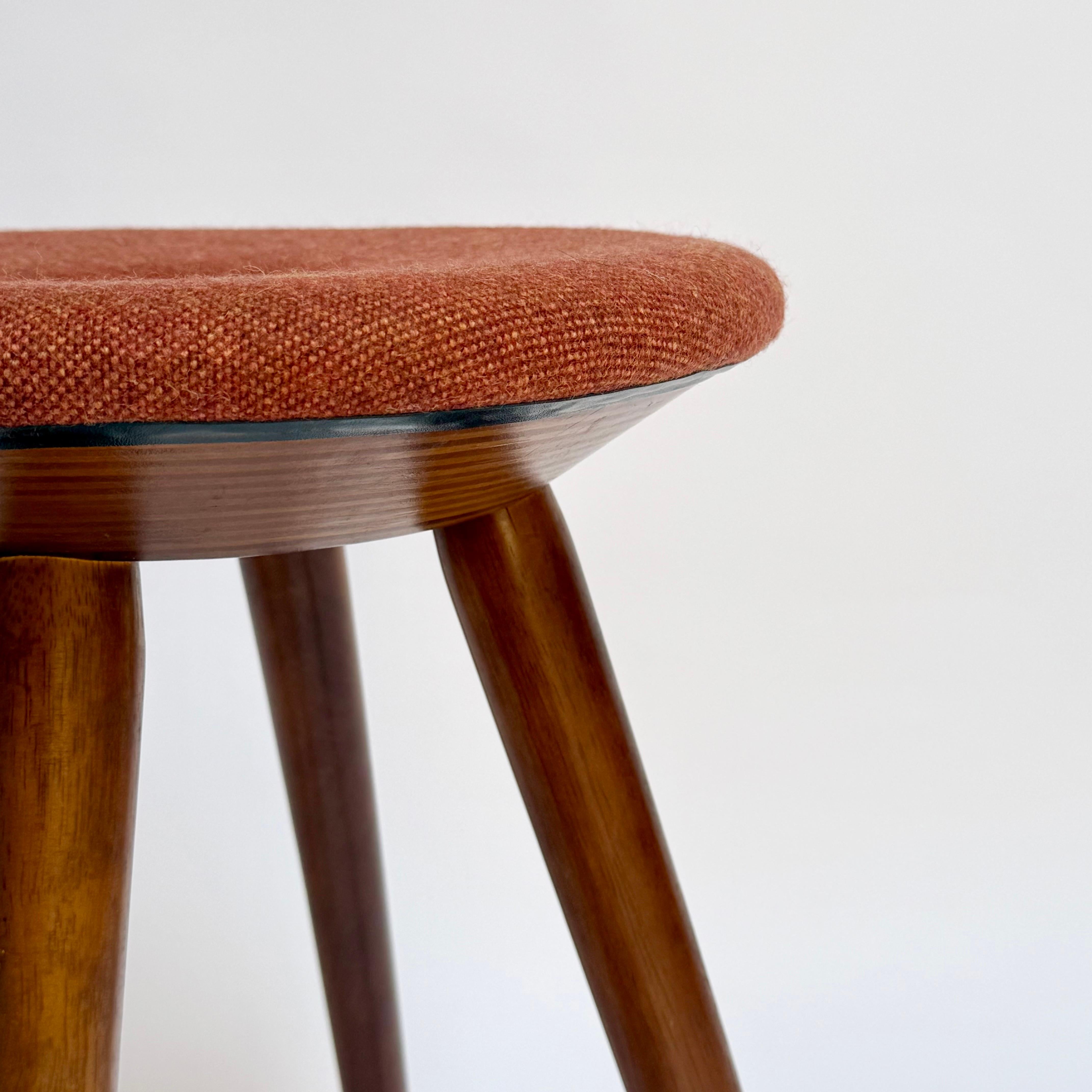 Leather Vintage Modernist Japanese Ring Stool c1970s For Sale