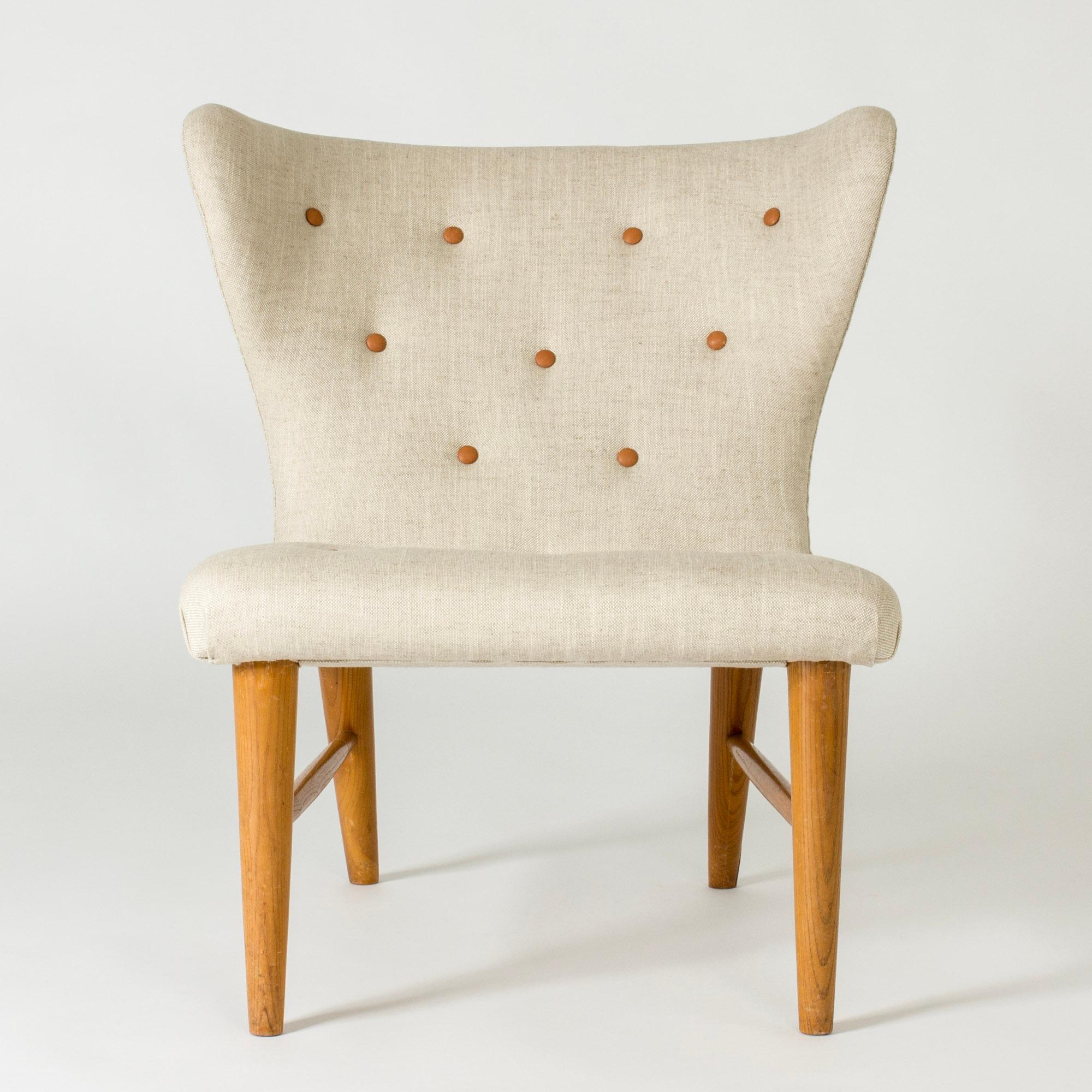 Swedish Vintage Modernist Lounge Chairs by Erik Karlén, Sweden, 1940s For Sale