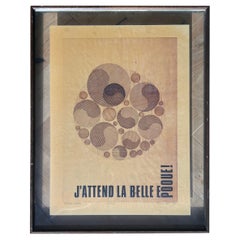 Vintage modernist Mexican print “Futura”, signed and framed, 1969