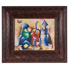 Vintage Modernist Original Artwork Performance Arts, Framed