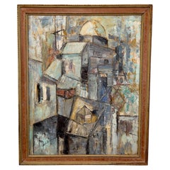 Pittura modernista vintage su tavola