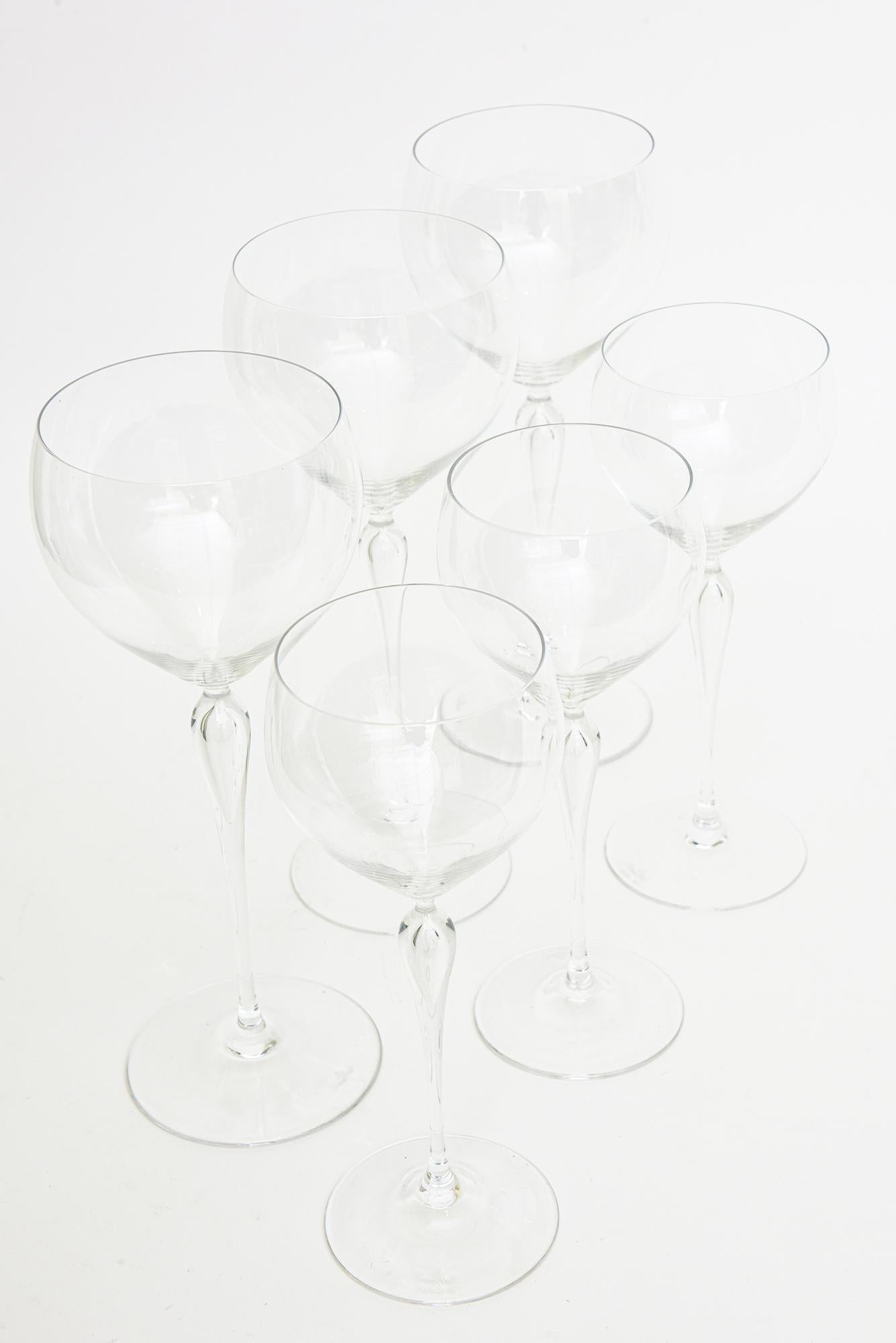 Moderne Ensemble de 24 verres de bar vintage Maitre Rosenthal Crystal Bourgogne, vins blancs en vente
