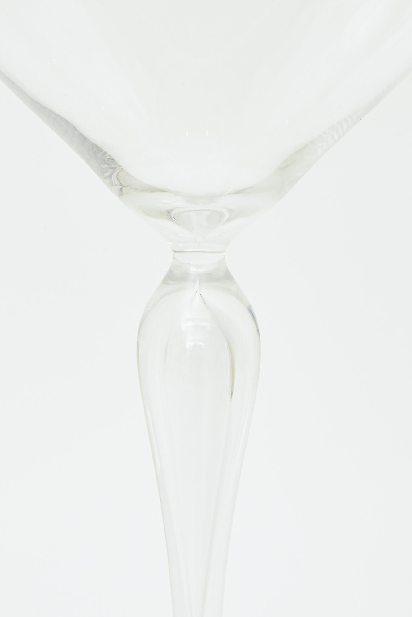 Vintage Maitre Rosenthal Crystal Burgundy, White Wine Glasses Barware Set of 24 For Sale 3