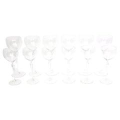 Ensemble de 24 verres de bar vintage Maitre Rosenthal Crystal Bourgogne, vins blancs