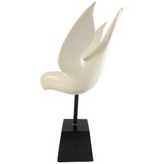 Vintage Modernist Sculpture of a Dove, The Holy Sprirt