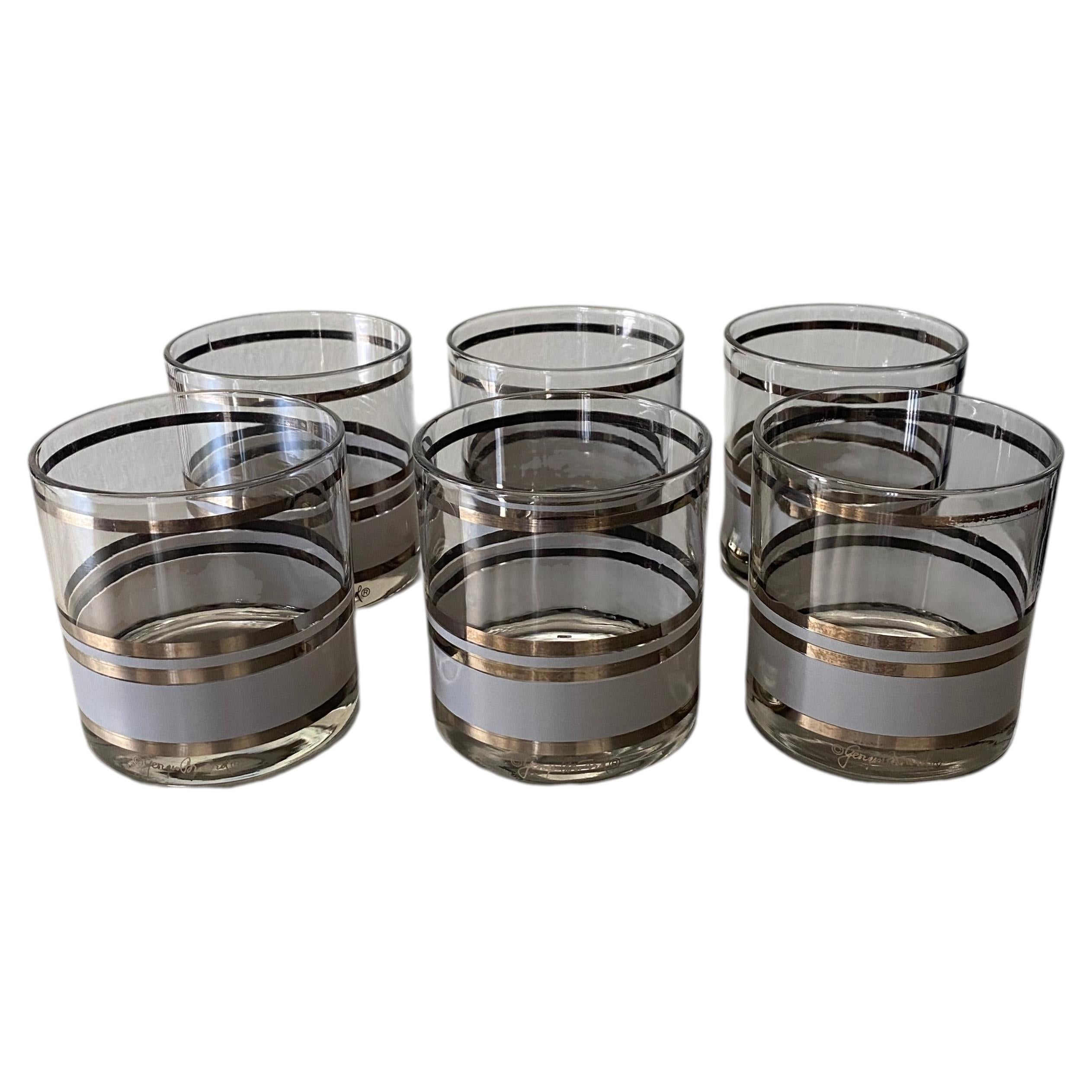 Vintage Modernist Set of 6 Glasses by George Briard For Sale
