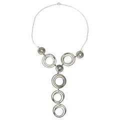 Vintage Modernist silver collier by Elis Kauppi, Finland, 1969