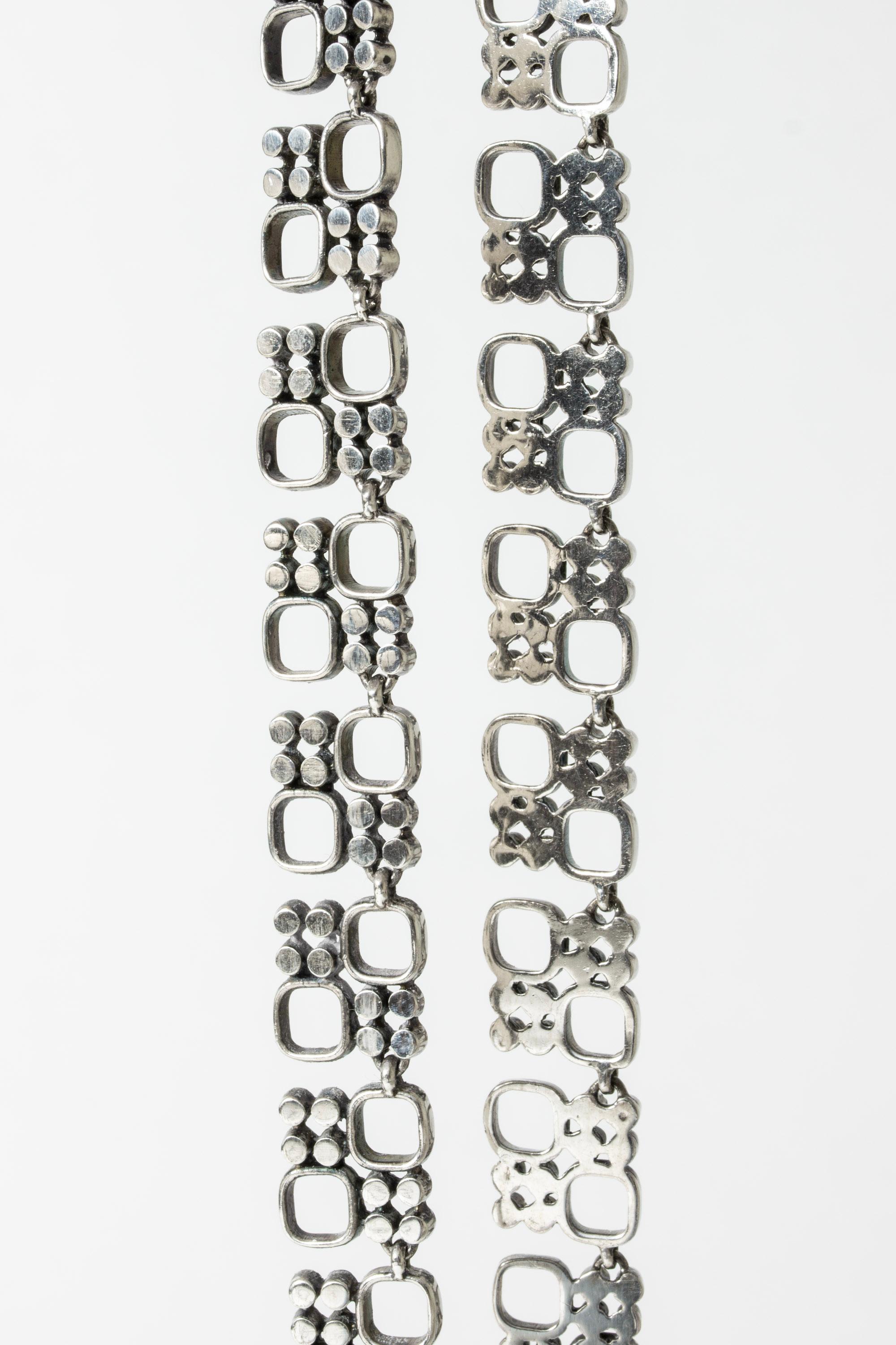 Modernistischer Silber Collier im Vintage-Stil von Jorma Laine, Finnland, 1970 Damen