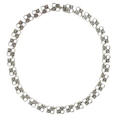 Modernistischer Silber Collier im Vintage-Stil von Jorma Laine, Finnland, 1970