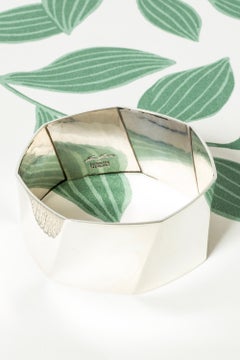 Bracciale d'argento modernista vintage di Allan Scharff, Hans Hansen, Danimarca, anni '80
