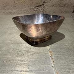 Vintage Modernist Silver-Plated Footed Bowl Towle Ward Bennett