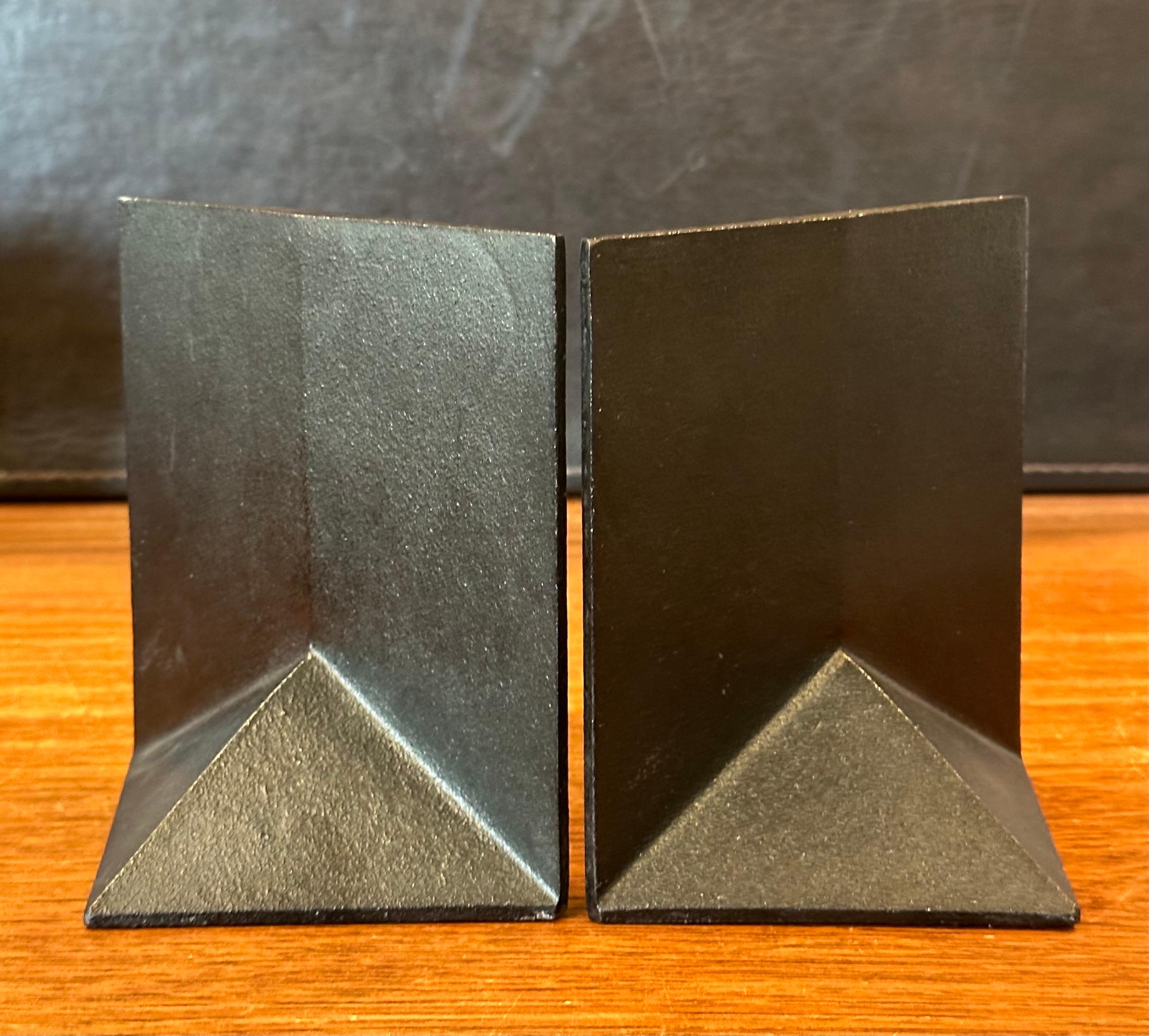 20th Century Vintage Modernist Steel Bookends by Kikichi Hojudo