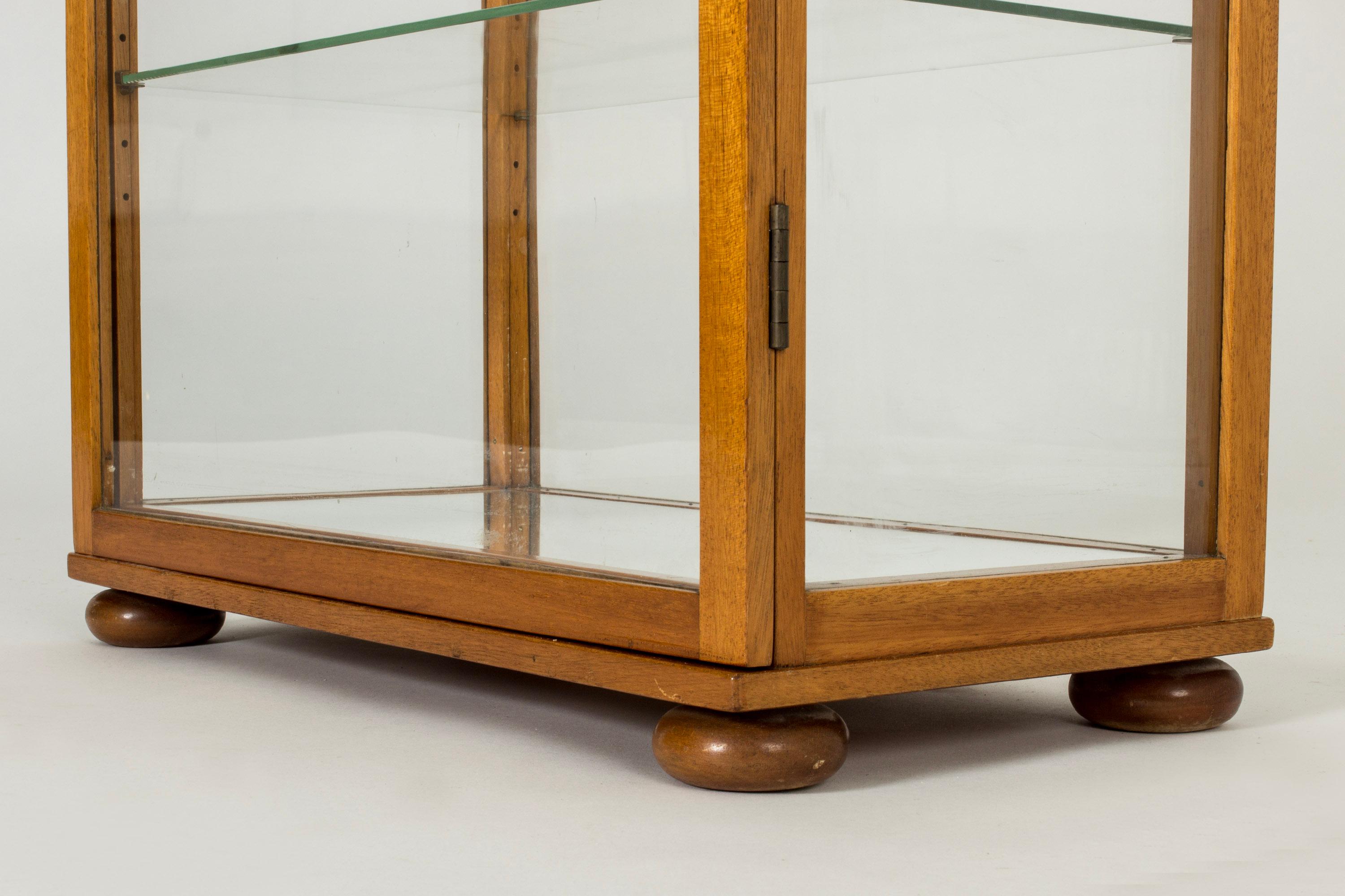 Glass Vintage Modernist Table Vitrine Cabinet by Josef Frank, Svenskt Tenn, 1950s For Sale