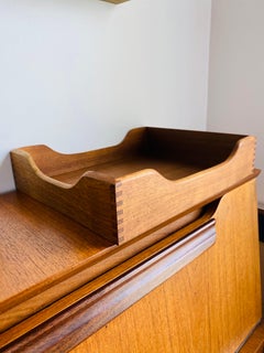 Vintage Modernist Teak Paper Desk Tray