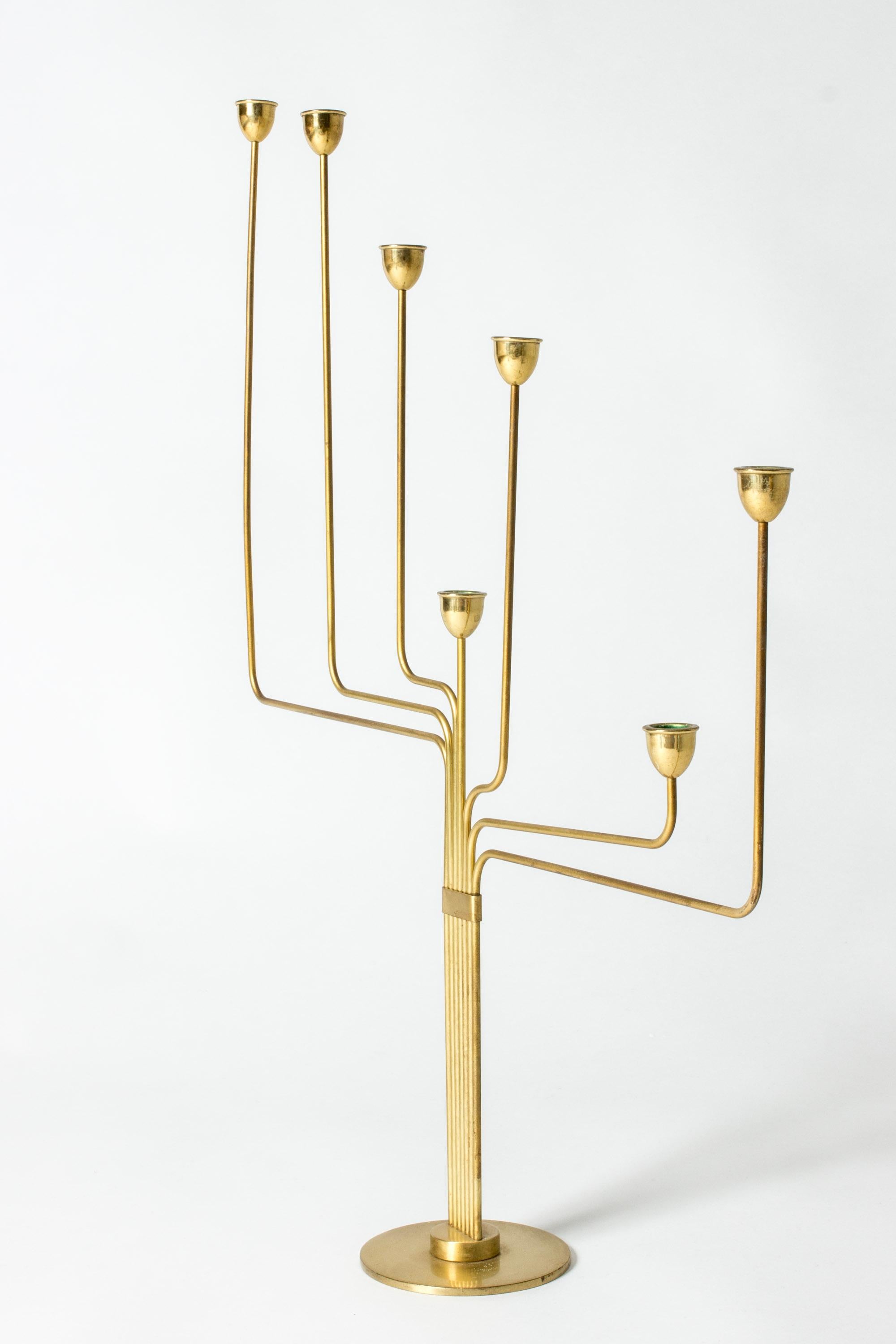 Beautiful “Ursa Major” candelabra by Piet Hein, made from brass. The position of the candleholders form the positions of the stars in the “Ursa Major” constellation.