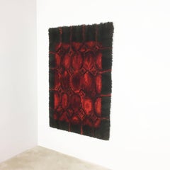 Vintage Modernist Wall Rya Rug by Helena Koskivaara for Wetterhoff, Finland 1960