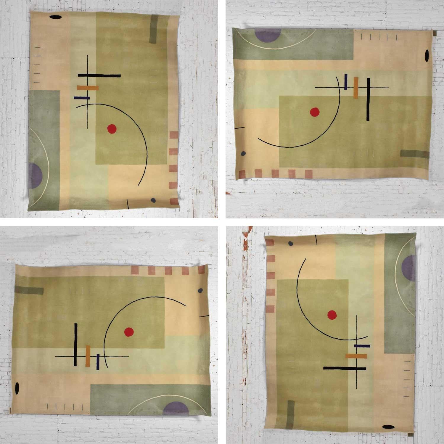 Hand-Woven Vintage Modernist Wool Rug by Meinecke Collection Exclusively for Herman Miller