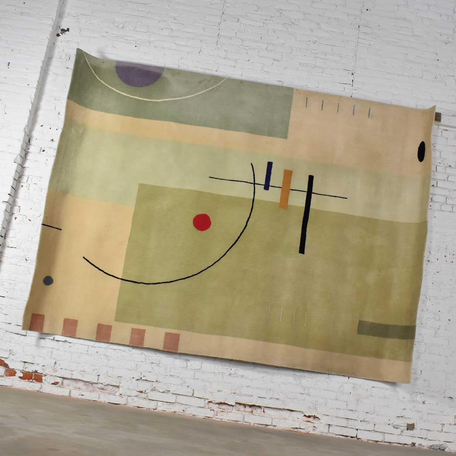 Vintage Modernist Wool Rug by Meinecke Collection Exclusively for Herman Miller In Good Condition In Topeka, KS