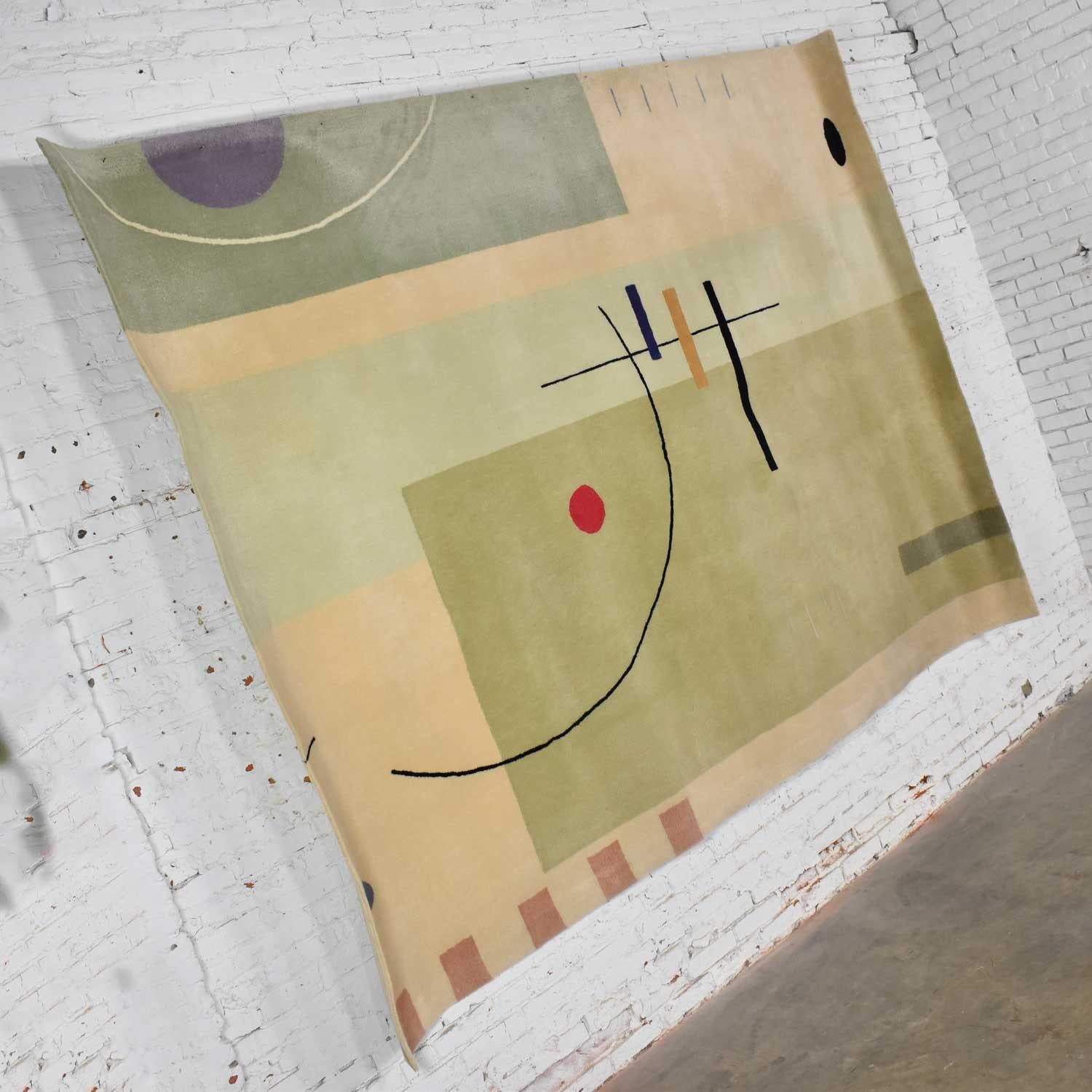 Late 20th Century Vintage Modernist Wool Rug by Meinecke Collection Exclusively for Herman Miller