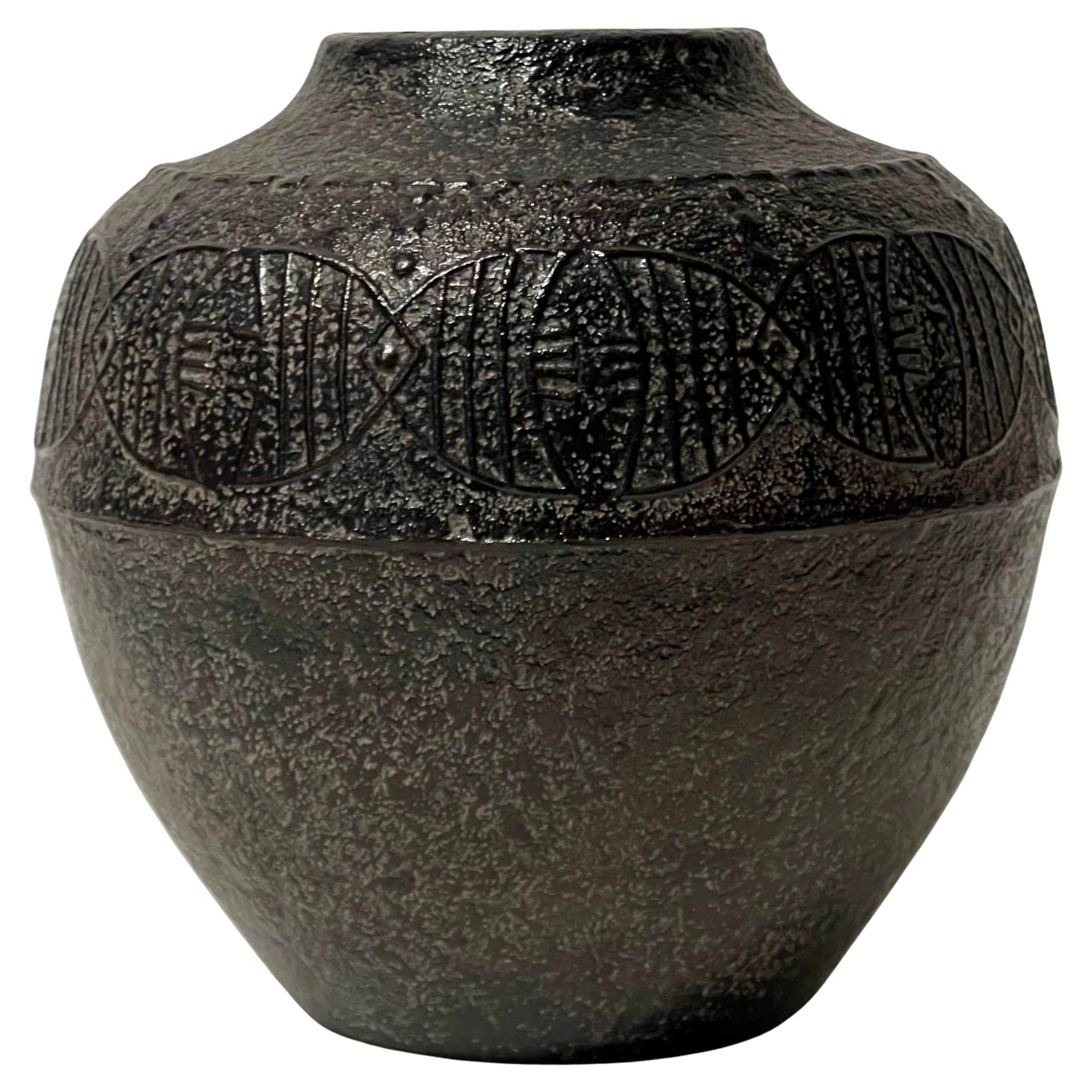 Vintage Modernst Japanese Iron Vase c1960s