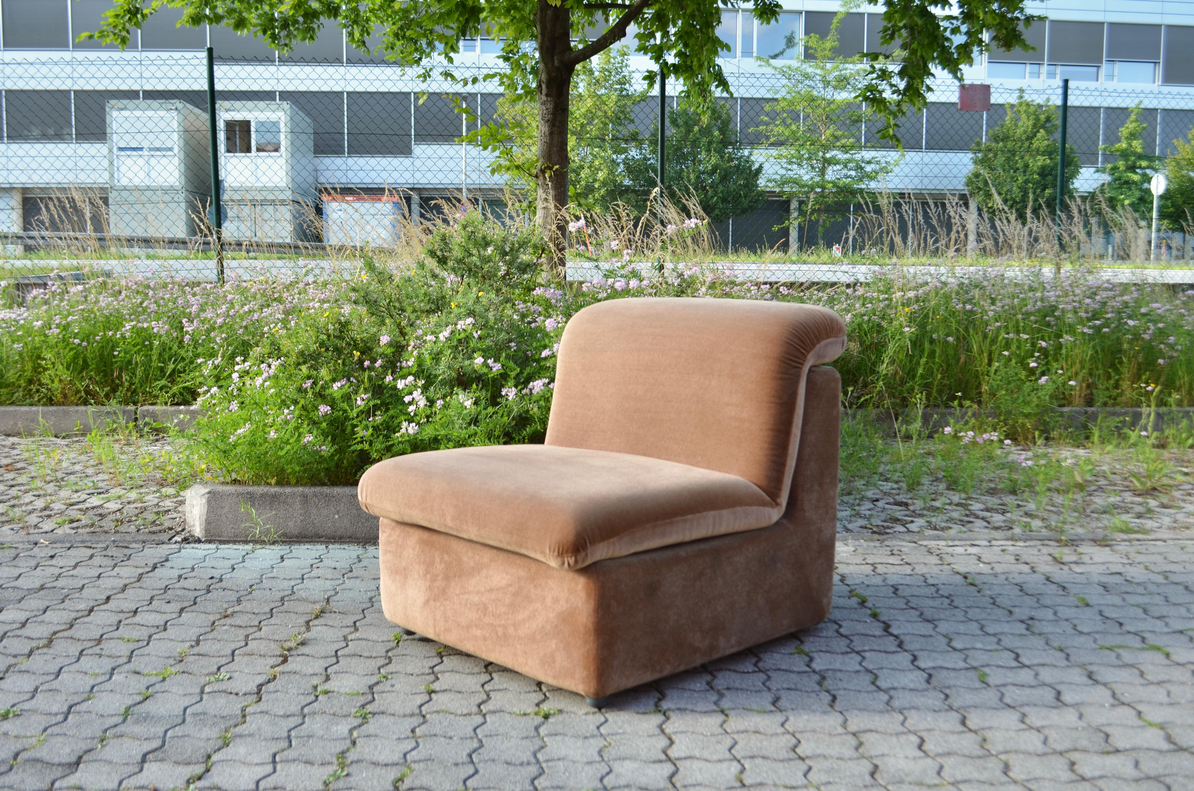 Vintage Modular Brown Sectional Sofa 1970 6