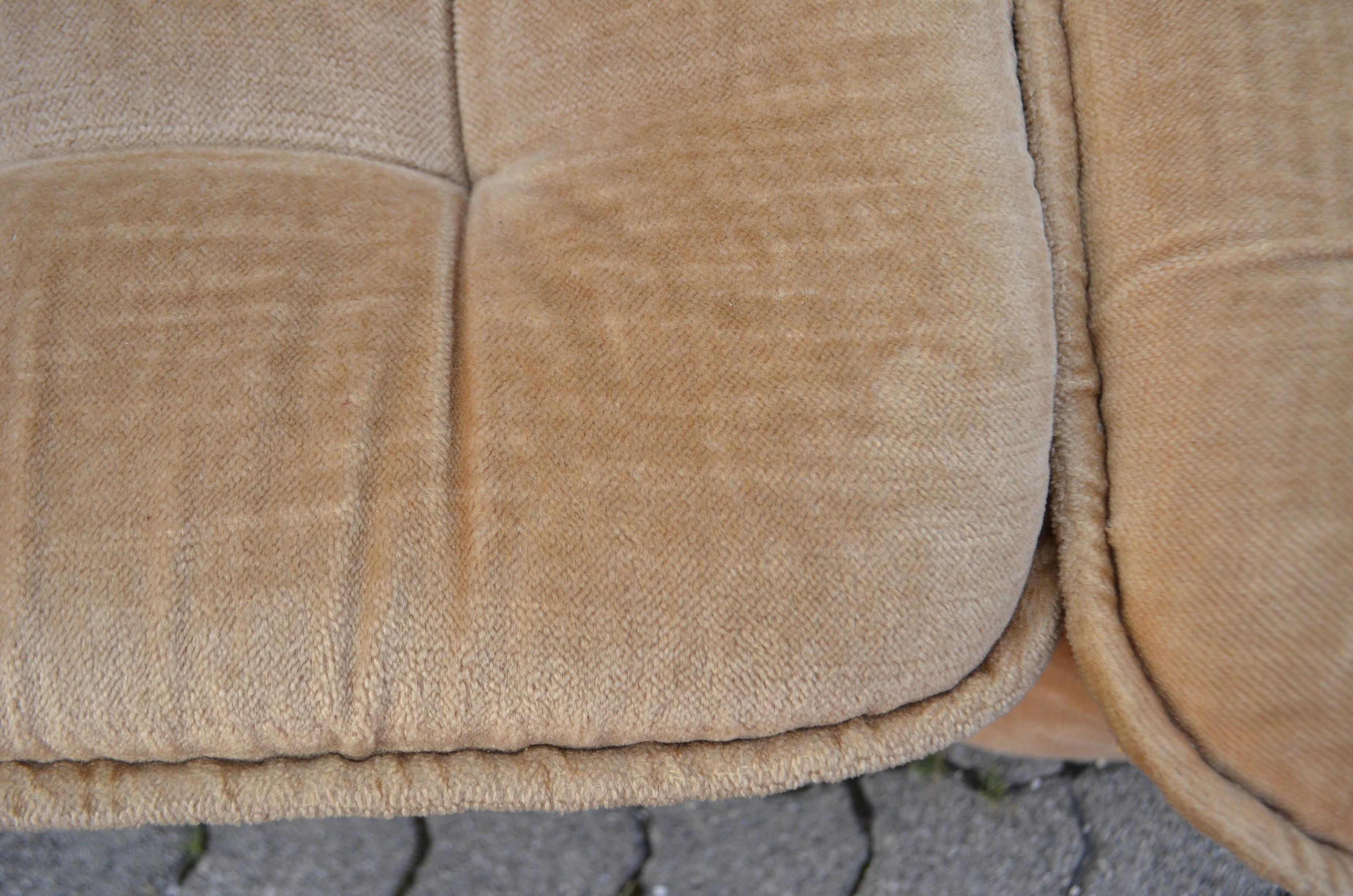 Vintage Modular champagne Sectional Sofa 1970 For Sale 3