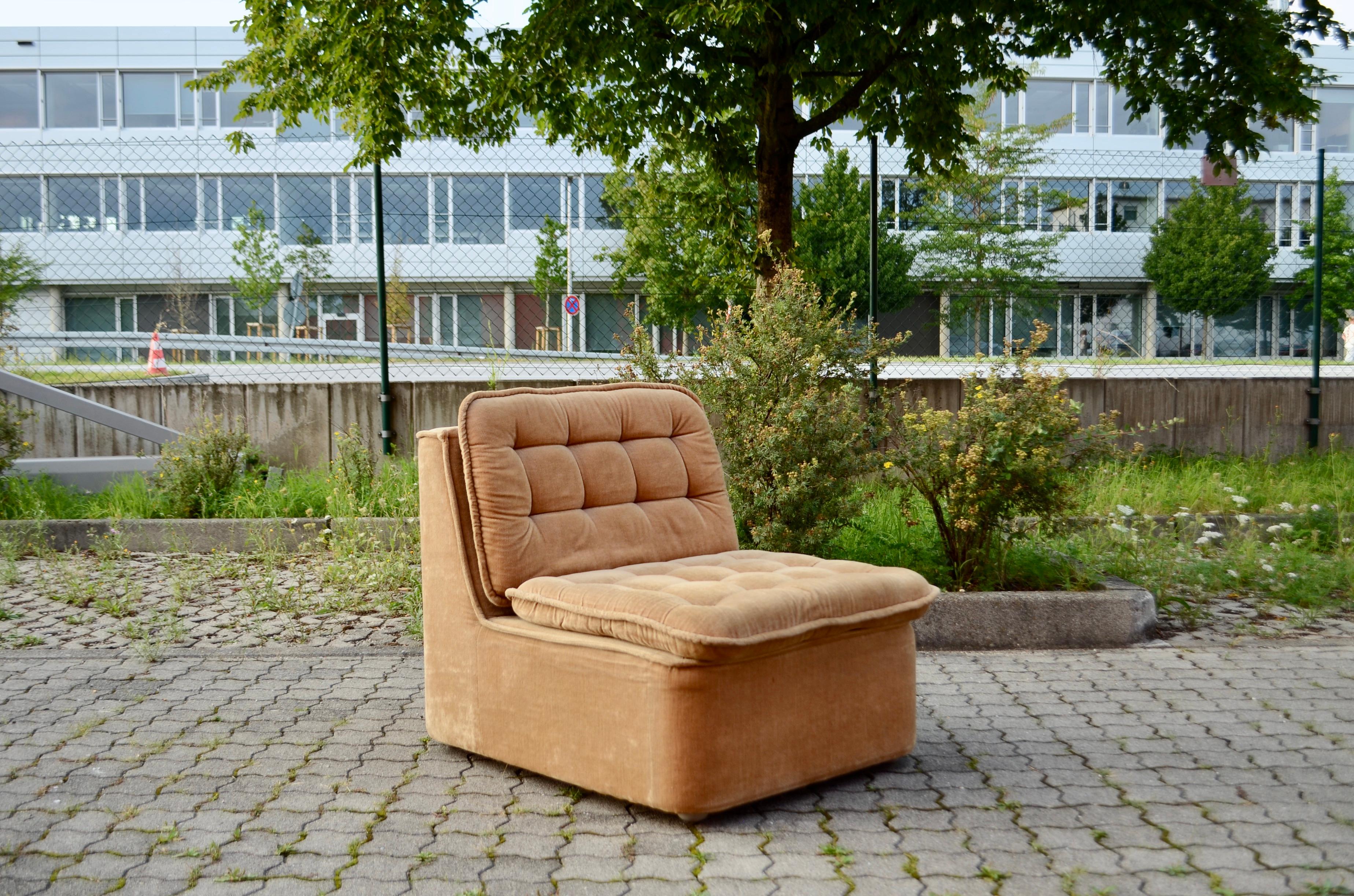 Vintage Modular champagne Sectional Sofa 1970 For Sale 7