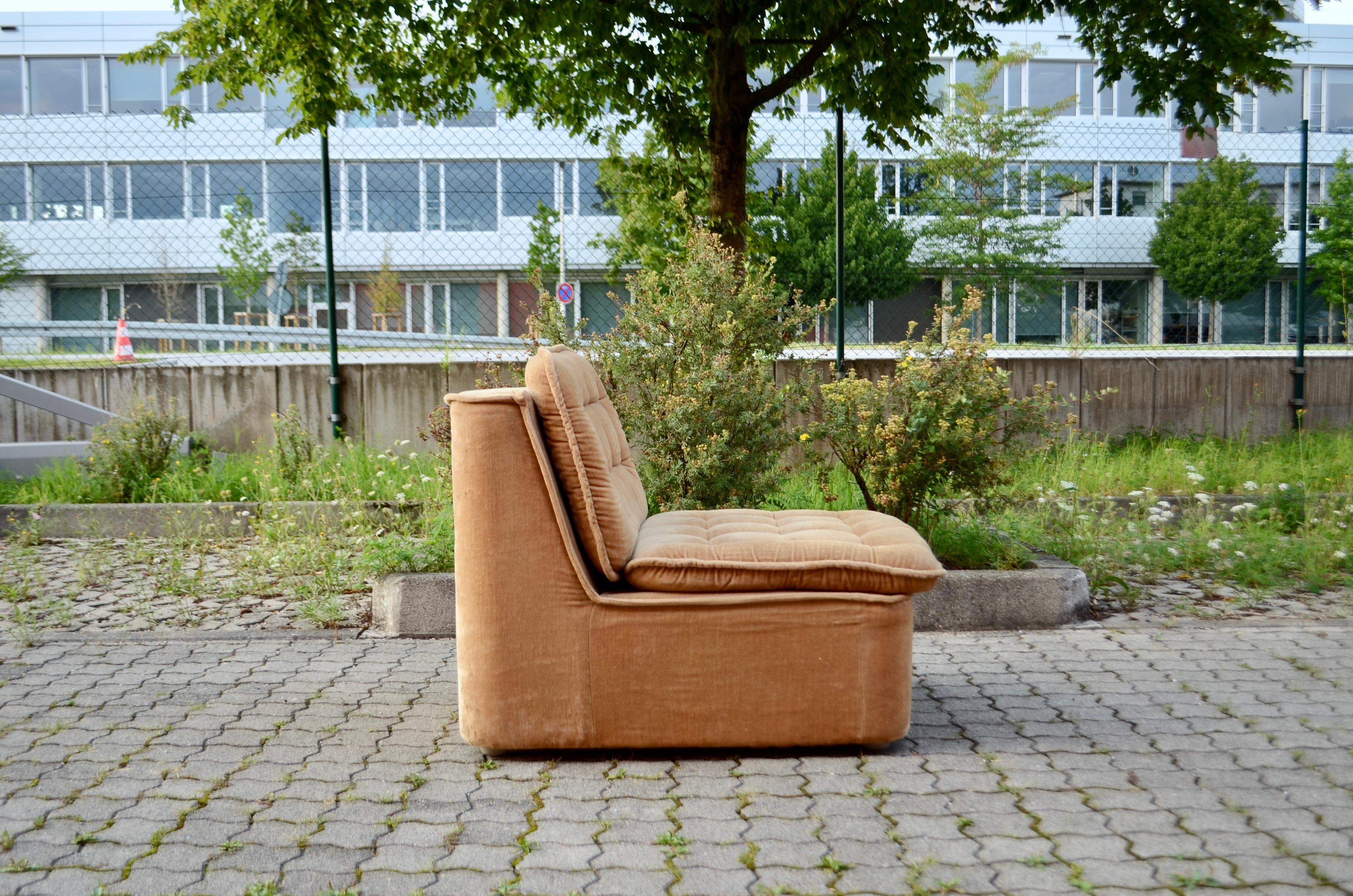 Vintage Modular champagne Sectional Sofa 1970 For Sale 8