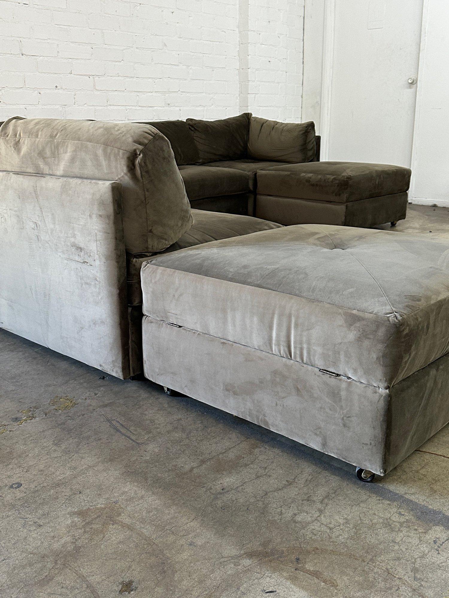 Vintage Modular Eight Piece Sectional For Sale 5